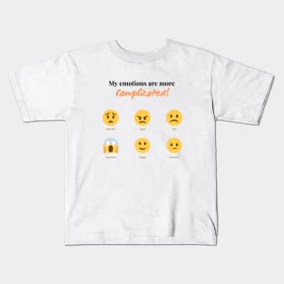 Emoji face My emotions are more complicated Kids T-Shirt